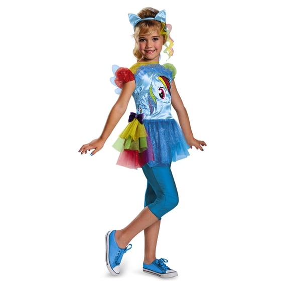 Disfraz Para Niña Rainbow Dash De My Little Pony Talla Pequeña