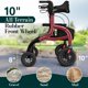 thumbnail image 4 of Andador HOLYHEAL con ruedas de 10" y asiento plegable, 4 of 9