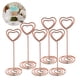 thumbnail image 2 of 12 soportes altos para tarjetas de lugar, soportes para números de mesa, soportes para tarjetas de mesa, soportes para números de mesa con clips para fotos y notas en forma de corazón., 2 of 8