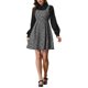 thumbnail image 1 of INSPIRE CHIC Vestido de Mujer Tweed Cuadros Sin Mangas Línea A Pinafore Vestido General M Negro, 1 of 6