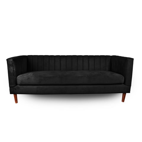 Latam Home - Sofa Sorrento 3C Tela Velvet Vivian Negro
