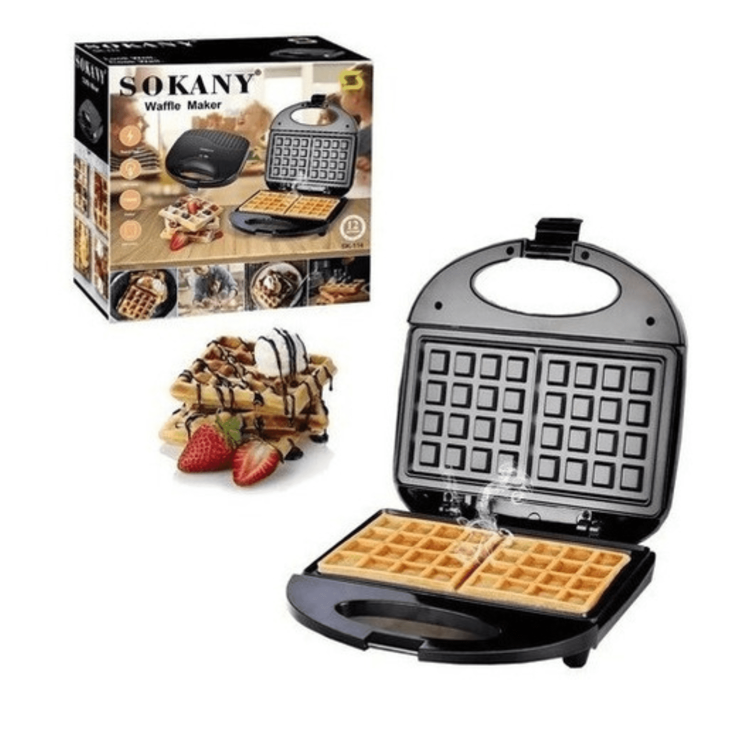 Genérico - Wuaflera Maquina Para Hacer Waffles 750w