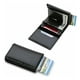 thumbnail image 3 of Billetera Porta Tarjetas Con Proteccion Anti Robo Rfid pu Patrón de fibra de carbono negro, 3 of 7