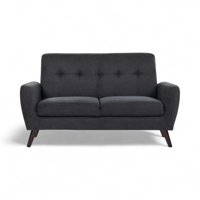 Sofá Rosen Adele Tela 2 Cuerpos Grafito