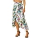 thumbnail image 1 of Falda de Mujer INSPIRE CHIC Estampado Floral Tropical Volante Nudo Autoadherente Abertura Playa Hawaiana Falda Cruzada Blanca M, 1 of 7