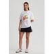 thumbnail image 4 of Polera Mujer Oversize Recogido Blanco, 4 of 4