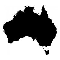 Rienda Libre Graphics - Decomural Australia Map Country Rest Of The World Ws-18556