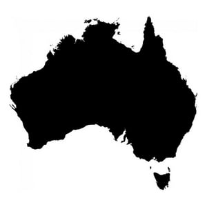 Rienda Libre Graphics - Decomural Australia Map Country Rest Of The World Ws-18556