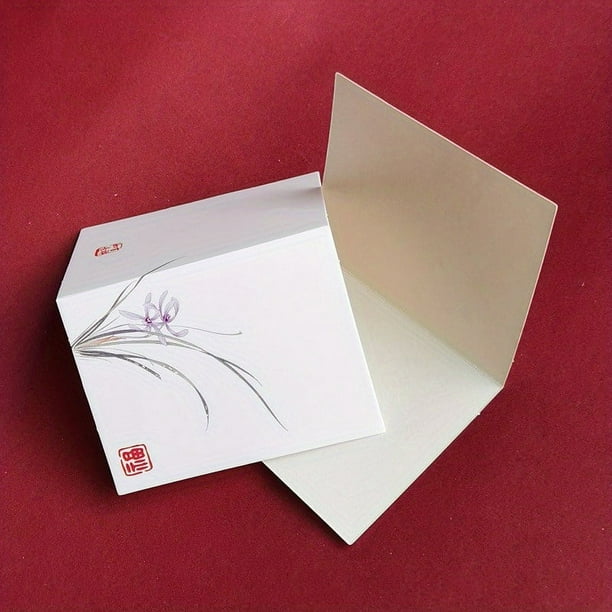 Send Your Warm Wishes with 10pcs Chinese Floral Theme Greeting Cards - Perfect for Birthdays, Thank You
