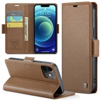 Caseme Tipo Cartera Iphone 12/12 Pro Con Cierre Magnético, Rfid, Tarjetero, Soporte, Carga Inalámbrica