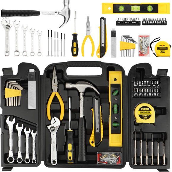 Kit de Herramientas DOWELL de 90 piezas para reparaciones del hogar con estuche
