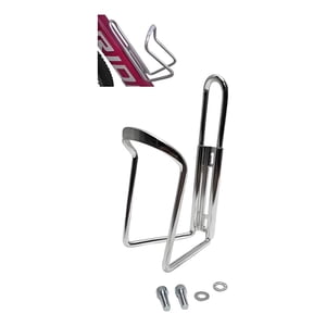 Genérica - Portacaramagiola Aluminio Soporte Botella Ciclismo Ruta Mtb Plateado