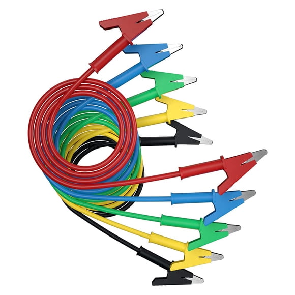 Pinzas eléctricas de cocodrilo CZJZDZ de Test Leads, 1 m, 5 unidades
