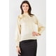 thumbnail image 1 of Blusa de Gasa con Mangas Obispo y Cuello Anudado El Mirage, 1 of 8