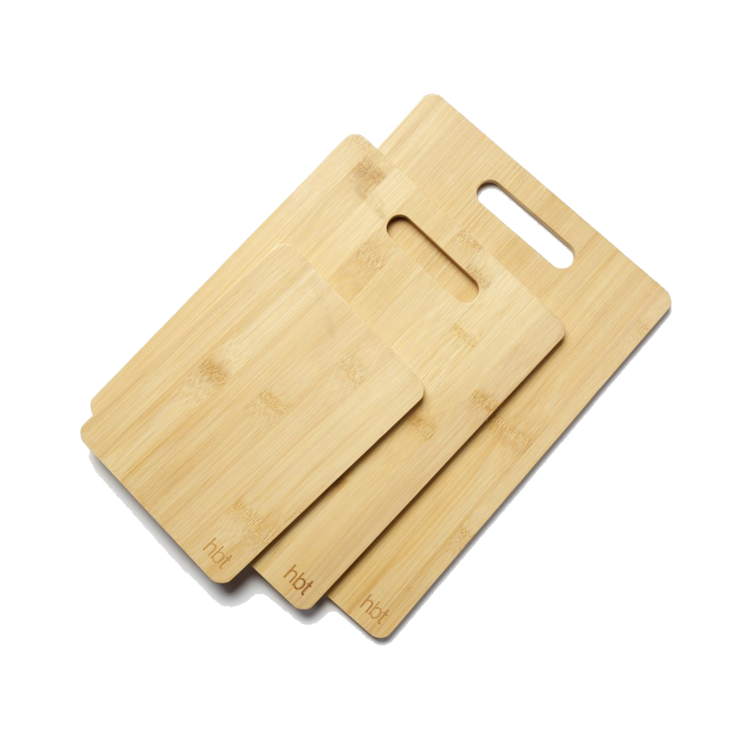 Hbt - Set 3 Tablas Cortar Bambú Natural