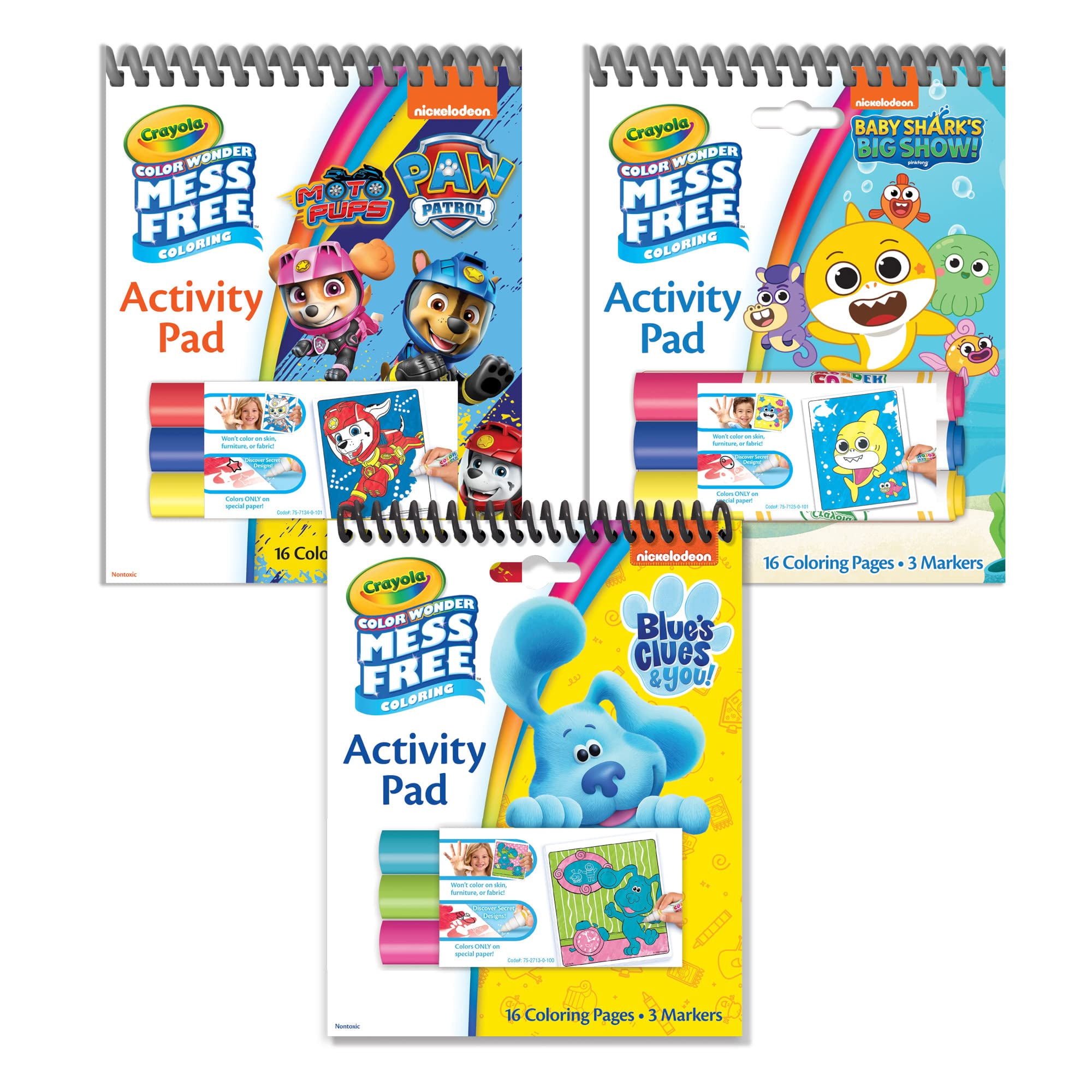 Set De Colorear Crayola Nickelodeon Color Wonder 3+ Con Cuadernos De Actividades Y Marcadores