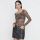thumbnail image 3 of Polera Mujer Manga Larga Malla Animal Print Corona, 3 of 5