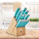 thumbnail image 3 of Set de cuchillos Hampton Forge 15 piezas Aqua con bloque, 3 of 6