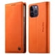 thumbnail image 1 of Funda Billetera de Cuero para [iPhone 16 Pro], Bloqueo RFID, Tarjetas y Soporte Naranja, 1 of 5