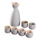 thumbnail image 2 of Juego De Sake Japonés, Recipiente De Cerámica Para Sake, Juego De Tazas Para Fiesta De Té, Gabinete Para El Hogar, Blanco, 2 of 3
