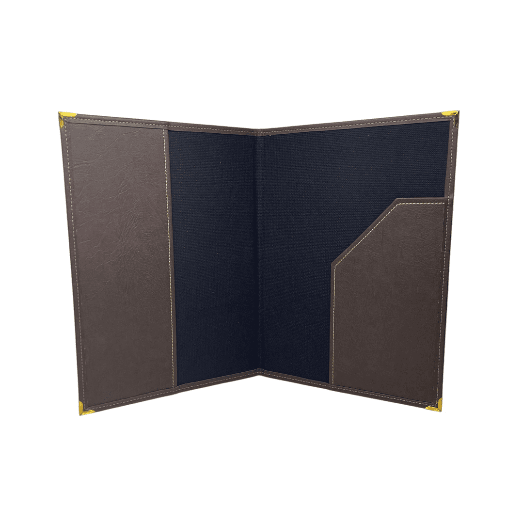 Carpeta De Ecocuero Café Oscuro Tratur