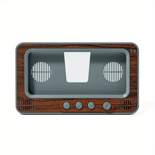 Retro TV Shape Mobile Phone Bracket, Casual Entertainment Chase Bracket, Desktop Lazy Multi-functional Creative Bracket Mobile Phone Amplifier Bracket