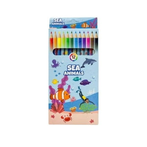 Gdchile - Lapices Set Celeste 12 Colores Marino