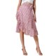thumbnail image 1 of FALDA MIDI FLORAL ENVOLVENTE PARA MUJERES DE VESTIMENTA REFINADA, HEM ASIMÉTRICO, CINTURA ALTA, FALDAS CON VOLANTES PARA PLAYA, ROSA L, 1 of 6