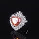 thumbnail image 3 of Juegos de Joyería de Boda con Corazón de 15 X 15 Mm para Novia, Dama de Honor, Mujeres, 2 Pzas, Collar con Colgante de CZ, Anillos, Fiesta de Graduación, Cumpleaños, Aniversario, Joyería, 3 of 7