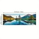 thumbnail image 1 of 1pc Canvas Painting, Lake Forest Mountain Scenery Painting, Wall Art Decor, For Living Room, Bedroom, No Frame, 19.68*59.05inch, 1 of 5