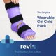 thumbnail image 2 of Envoltura de hielo para tobillo REVIX para lesiones, gel reutilizable, color morado, 2 of 6