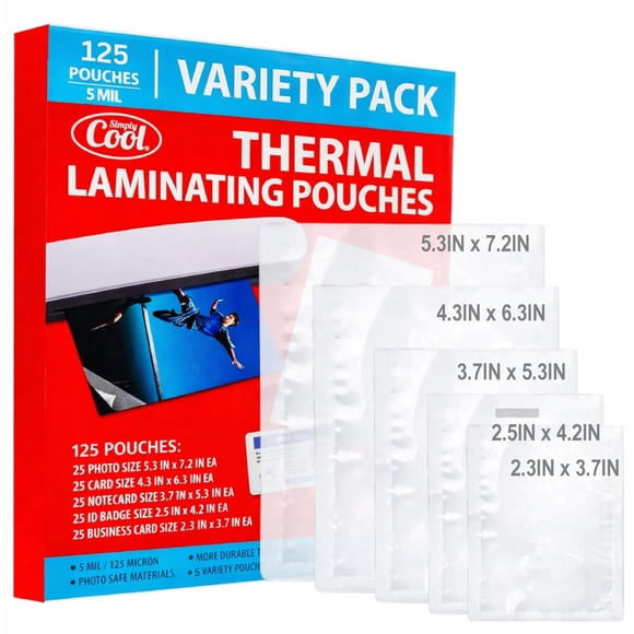 Bolsas de laminado Simply Cool 125 unidades, variedad 5 mil