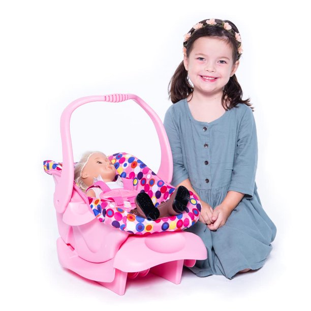 Asiento de coche de juguete Joovy para portabebés con sistema de cierre, color rosa
