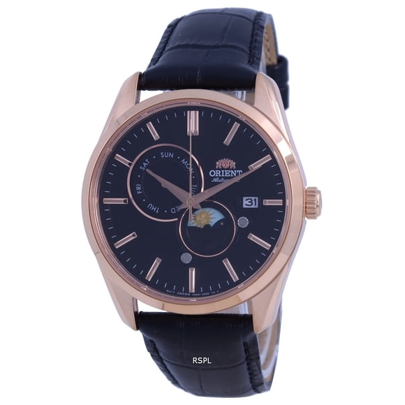 Reloj Analógico Classic Sun Moon Esfera Negra Automático Hombre