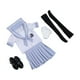 thumbnail image 2 of Traje De Uniforme De Colegiala A Escala 1:6 Para Cuerpo De Figuras De Acción Femeninas De 12 Pulgadas, Azul Claro, 2 of 3