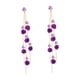 thumbnail image 2 of Pendientes Colgantes, Pendientes Florales De Moda, Pendientes Con Dijes Para Mujer, Fiesta De Cumpleaños, Morado, 2 of 3