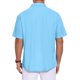 thumbnail image 3 of Camisa de Punto Casual Sólida con Botones y Textura de Manga Corta para Hombre INSPIRE CHIC L Azul Claro, 3 of 5