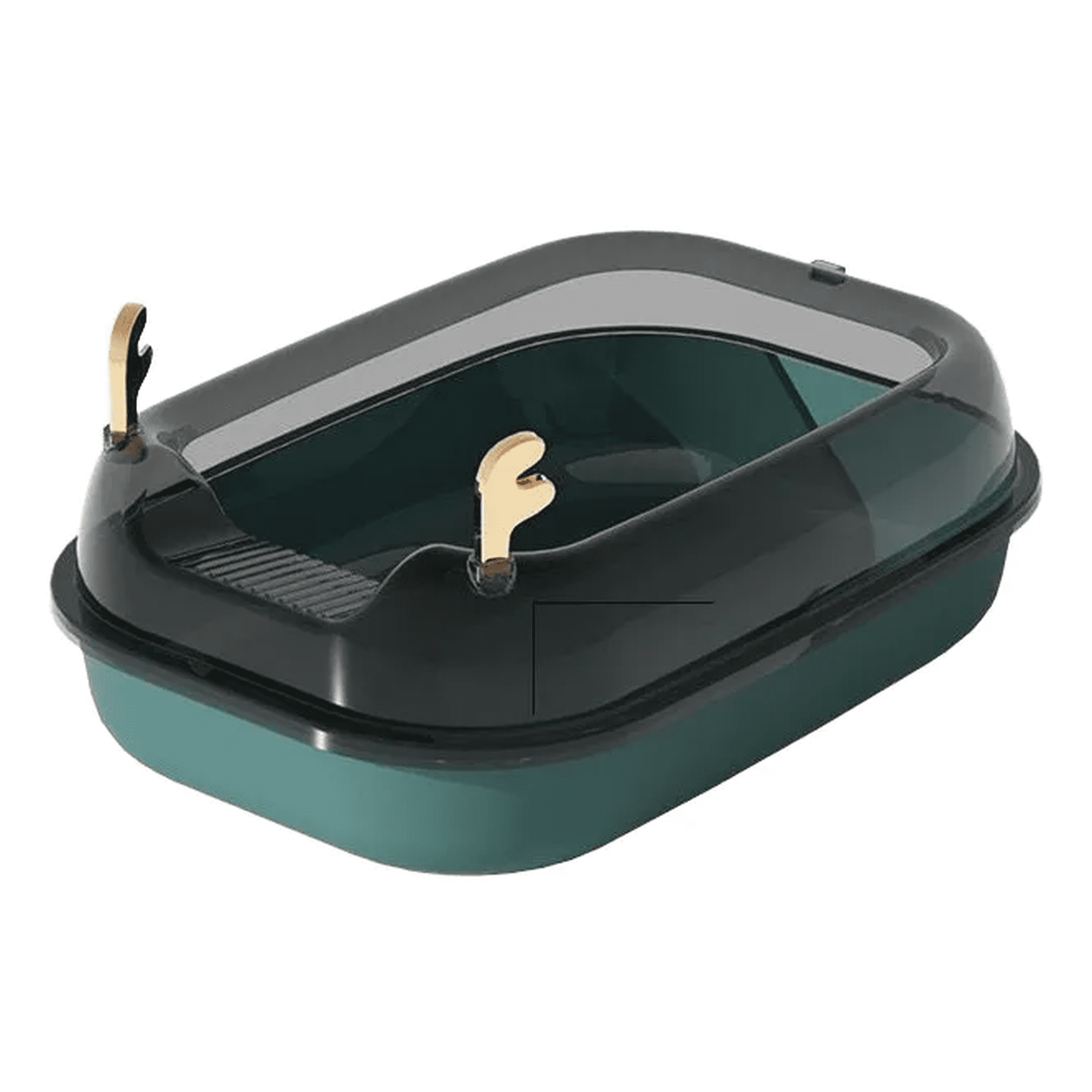 Arenero Grande 50cm Bandeja Sanitaria D Gato Con Pala Verde