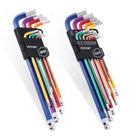 Juego De Llaves Allen Con Llave Hexagonal Vevor 22 Piezas Sae (1,5-10 Mm) Métricas
