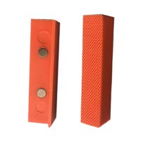 Ioensy - 2 Almohadillas Magnéticas Para Mordazas De Tornillo De Banco, Color Naranja, Prácticas Y Multiusos Para Fontanería.