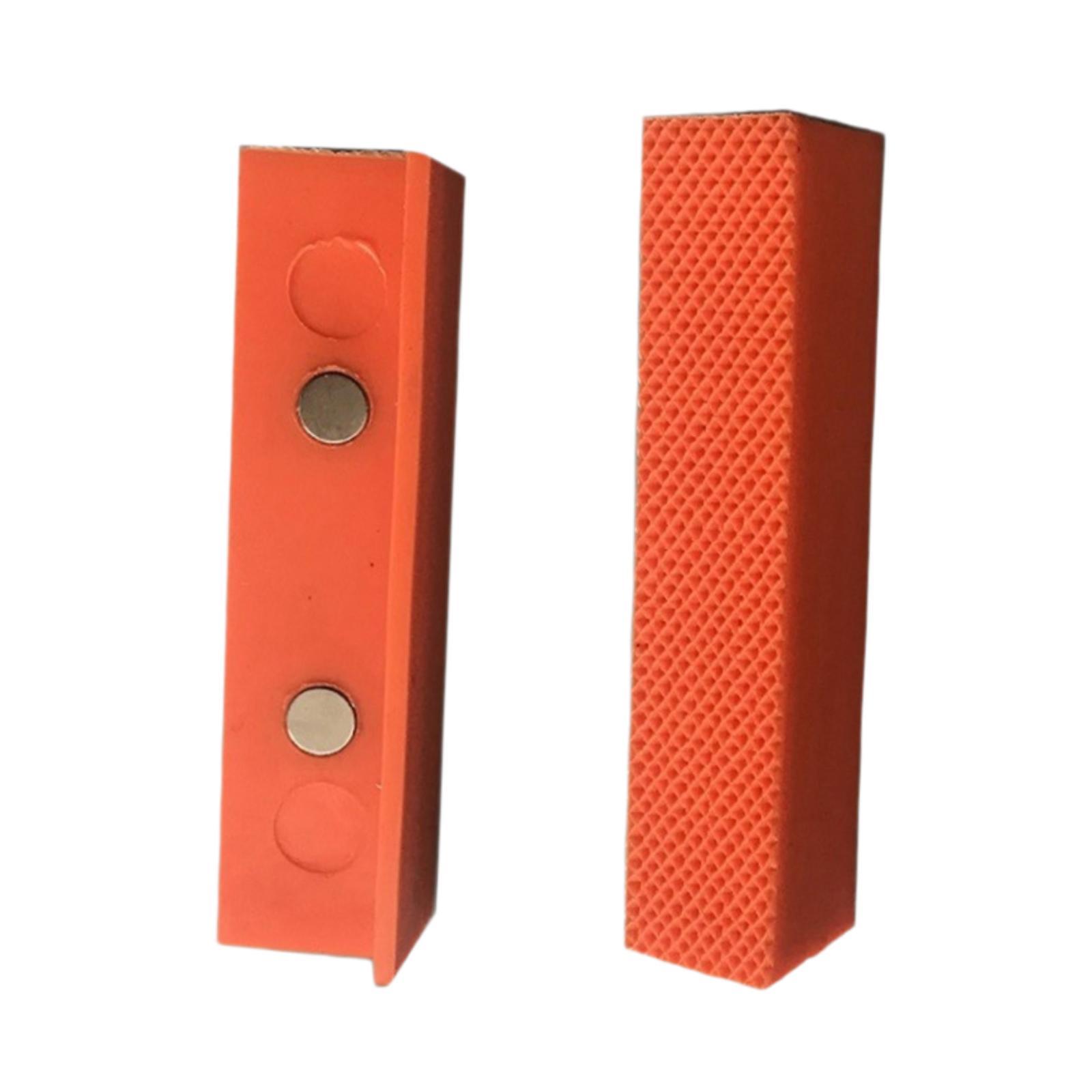 Ioensy - 2 Almohadillas Magnéticas Para Mordazas De Tornillo De Banco, Color Naranja, Prácticas Y Multiusos Para Fontanería.