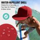 thumbnail image 4 of Gorra AOPREL de Visera Plana Ajustable Roja Resistente al Agua, 4 of 7