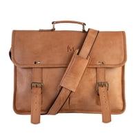 Maletín De Cuero Natural. Vintage. Laptop Notebook Grande. Franz Mossi