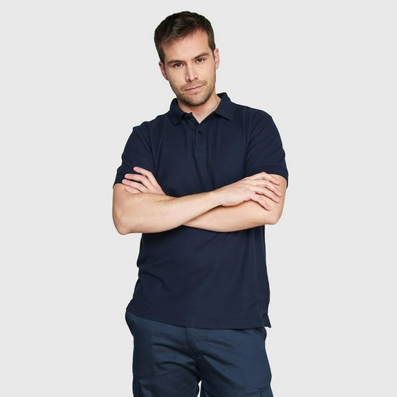 Polera Pique Hombre 80/20 M/C azul marino 3XL