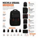 thumbnail image 3 of Mochila Pequeña Portanotebook Urbana Reforzada Ejecutiva, 3 of 3