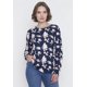 thumbnail image 1 of Sweater Mujer Camant Print Navy Melange Corona, 1 of 5