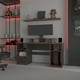 thumbnail image 5 of Escritorio Gamer 88,5x157,1x50 Cm Fm-045n Negro Y Rojo, 5 of 7