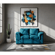 thumbnail image 1 of Sofa Ancona 2 C Tela Velvet Azul Petroleo, 1 of 6