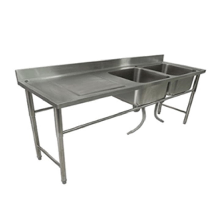 Ecobeck - Lavafondos 180x60x90 Cms, 2 Tachos, Secador Al Lado Izquierdo 60 Cms