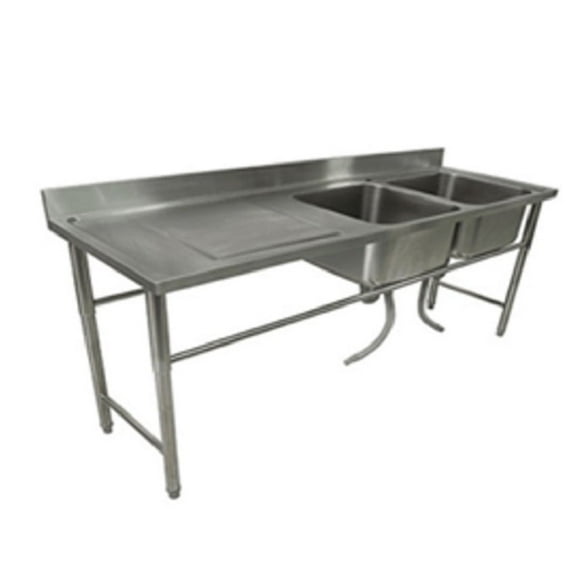 LAVAFONDOS 180x60x90 cms, 2 Tachos, Secador al Lado Izquierdo, 40 cms